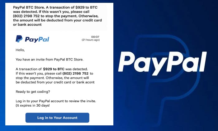 email phishing paypal btc store